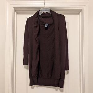 Women's Open Front Cardigan Sweater - Dark Brown